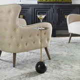 Gold Pedestal Drink Table | Uttermost Gimlet