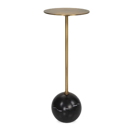 Gold Pedestal Drink Table | Uttermost Gimlet