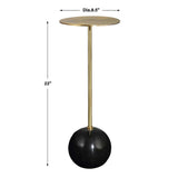 Gold Pedestal Drink Table | Uttermost Gimlet
