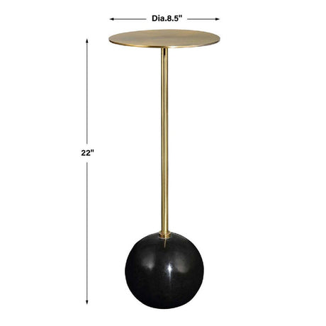 Gold Pedestal Drink Table | Uttermost Gimlet