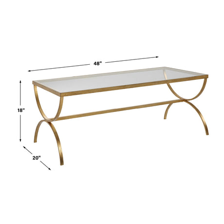 Modern European furniture - Tempered Glass Top Coffee Table - www.oroa.com