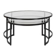Modern European furniture - Black Round Nesting Coffee Tables (2) - www.oroa.com