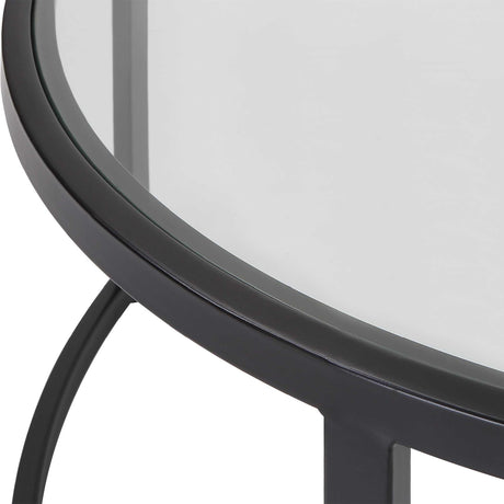Modern European furniture - Black Round Nesting Coffee Tables (2) - www.oroa.com