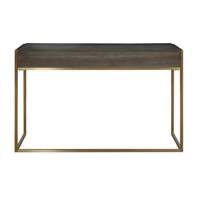 Modern European furniture - Dark Acacia 2-Drawer Writing Desk - www.oroa.com