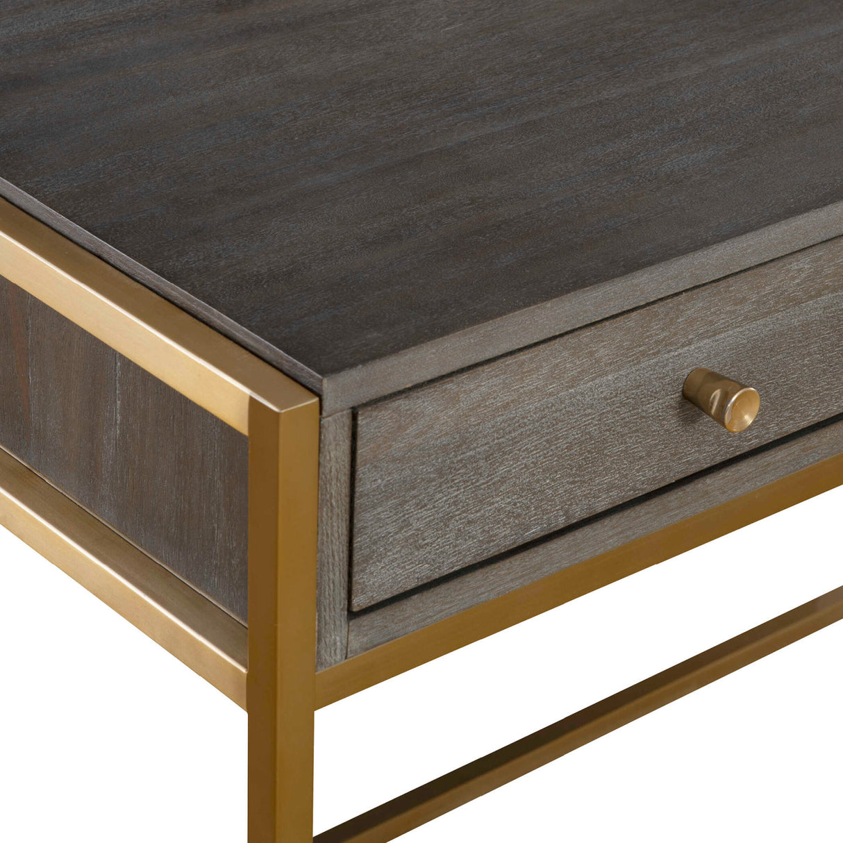 Modern European furniture - Dark Acacia 2-Drawer Writing Desk - www.oroa.com