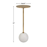 Gold Pedestal Drink Table | Uttermost Gimlet