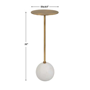   Gold Pedestal Drink Table | Oroa.com