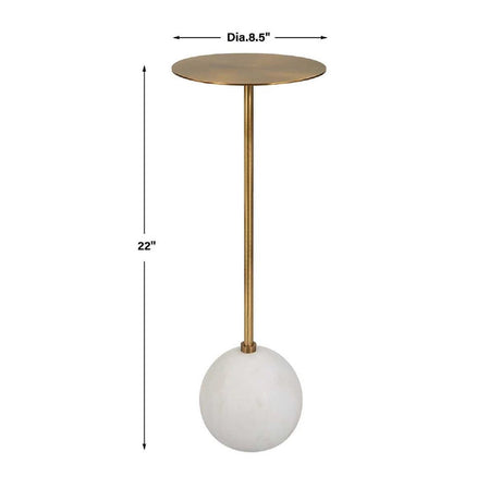 Gold Pedestal Drink Table | Uttermost Gimlet