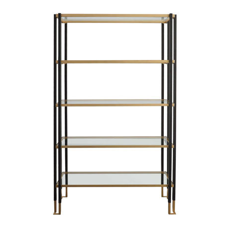 Modern European furniture - Black & Gold Framed Bookshelf - www.oroa.com