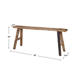 Modern European furniture - Rustic Pine Wood Bench - www.oroa.com