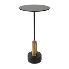 Black Glass Pedestal Accent Table by Uttermost Spector