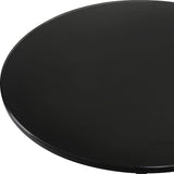 Modern European furniture - Black Glass Pedestal Accent Table - www.oroa.com
