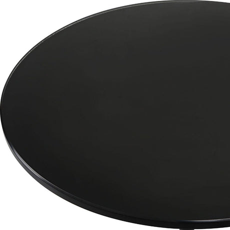 Modern European furniture - Black Glass Pedestal Accent Table - www.oroa.com