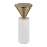 Conical Brass Top Drink Table by Uttermost Top Hat