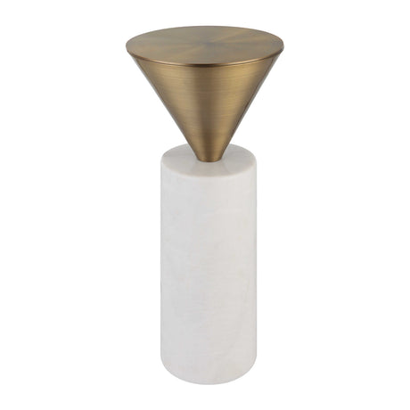 Conical Brass Top Drink Table by Uttermost Top Hat