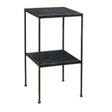 Modern European furniture - Square Black Marble Accent Table - www.oroa.com