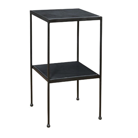 Modern European furniture - Square Black Marble Accent Table - www.oroa.com