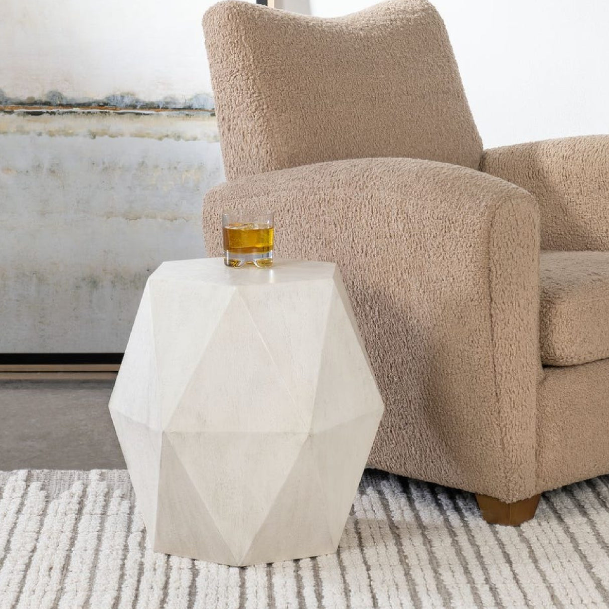 Mango Veneer Sunburst Side Table | Uttermost Volker - www.oroa.com