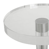 Modern European furniture - Crystal Pedestal Drink Table - www.oroa.com