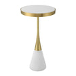 Modern European furniture - Brushed Brass Framed Accent Table - www.oroa.com