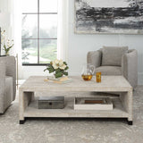 Modern European furniture - Whitewashed Wood Coffee Table - www.oroa.com