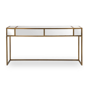 Modern European furniture - Gold Framed Mirror Console Table - www.oroa.com