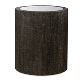 Modern European furniture - Rustic Dark Cylindrical Accent Table - www.oroa.com