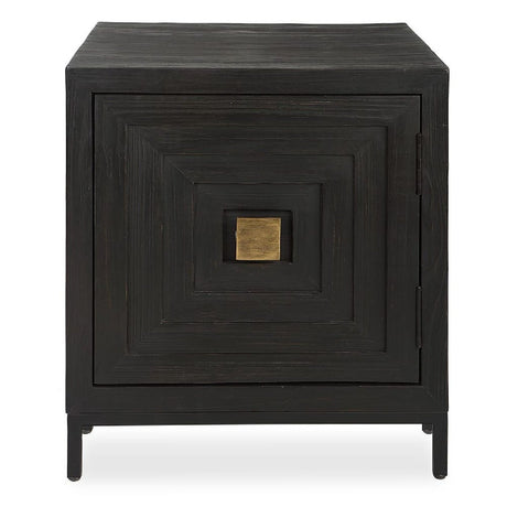 Modern European furniture - Black Wooden 1-Door Accent Cabinet - www.oroa.com