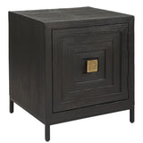Modern European furniture - Black Wooden 1-Door Accent Cabinet - www.oroa.com