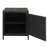 Modern European furniture - Black Wooden 1-Door Accent Cabinet - www.oroa.com