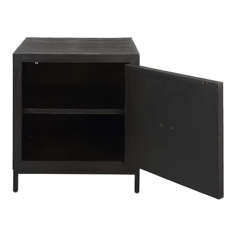 Modern European furniture - Black Wooden 1-Door Accent Cabinet - www.oroa.com