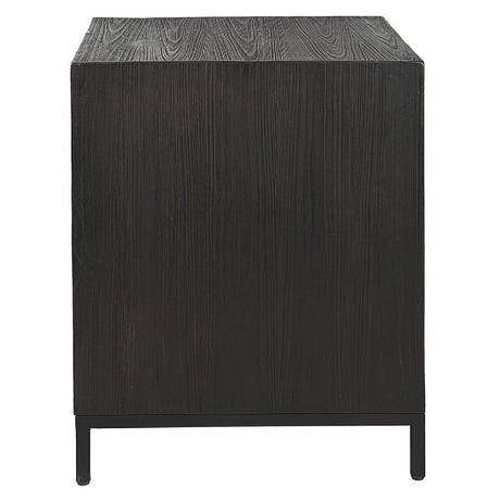 Modern European furniture - Black Wooden 1-Door Accent Cabinet - www.oroa.com