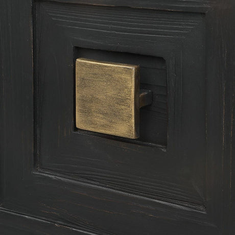 Modern European furniture - Black Wooden 1-Door Accent Cabinet - www.oroa.com