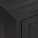 Modern European furniture - Black Wooden 1-Door Accent Cabinet - www.oroa.com