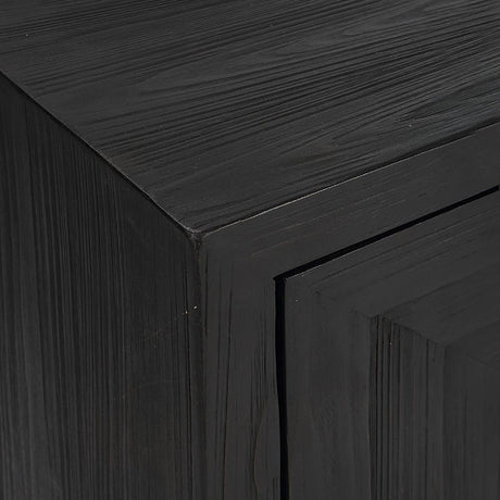 Modern European furniture - Black Wooden 1-Door Accent Cabinet - www.oroa.com