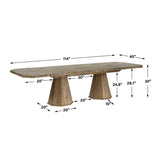 Wooden Herringbone Dining Table | Uttermost Caledon