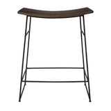 Modern European furniture - Solid Mango Scooped Counter Stool - www.oroa.com