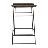 Modern European furniture - Solid Mango Scooped Counter Stool - www.oroa.com