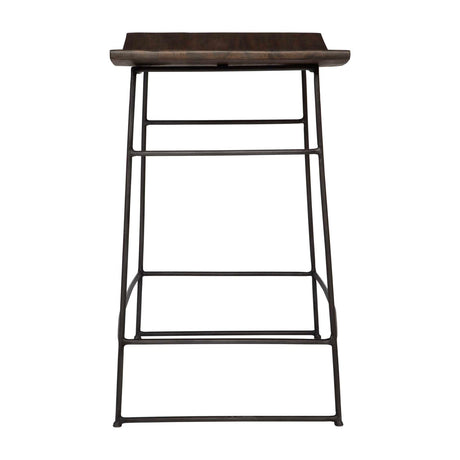 Modern European furniture - Solid Mango Scooped Counter Stool - www.oroa.com
