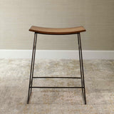 Modern European furniture - Solid Mango Scooped Counter Stool - www.oroa.com