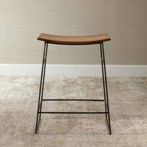  Solid Mango Scooped Counter Stool | Oroa.com