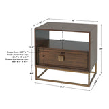Modern European furniture - Wooden 1-Drawer Side Table - www.oroa.com