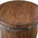 Modern European furniture - Rustic Acacia Wood Side Table - www.oroa.com