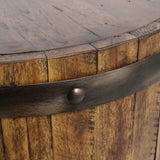 Modern European furniture - Rustic Acacia Wood Side Table - www.oroa.com