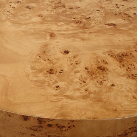 Modern European furniture - Poplar Burl Round Coffee Table - www.oroa.com