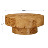 Modern European furniture - Poplar Burl Round Coffee Table - www.oroa.com