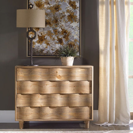 Modern European furniture - Pine Wood 4-Drawer Accent Chest - www.oroa.com