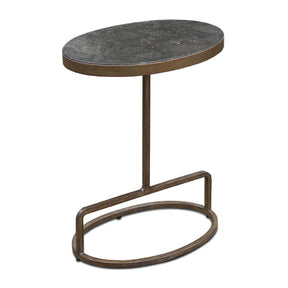 Modern European furniture - Iron Base Oval Accent Table - www.oroa.com