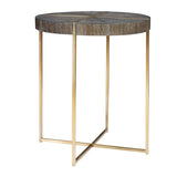 Round Acacia Veneer Accent Table | Uttermost Taja