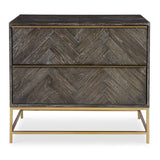 Modern European furniture - Oak Herringbone 2-Drawer Chest  - www.oroa.com